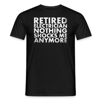 Elektriker Im Ruhestand, Nichts Für Lineman Und - Männer T-Shirt - Schwarz - Vorne - AI Model Male 178 light (178cm)