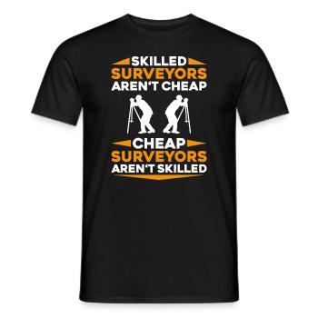 Vermessungstechniker Vermesser Land Surveyor - Men's T-Shirt - black - Front - AI Model Male 178 light (178cm)