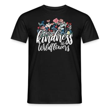 Spread Kindness Like Wildflowers - Men's T-Shirt - black - Front - AI Model Male 178 light (178cm)