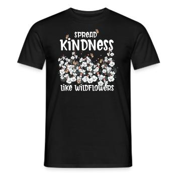 Spread Kindness Like Wildflowers - Men's T-Shirt - black - Front - AI Model Male 178 light (178cm)