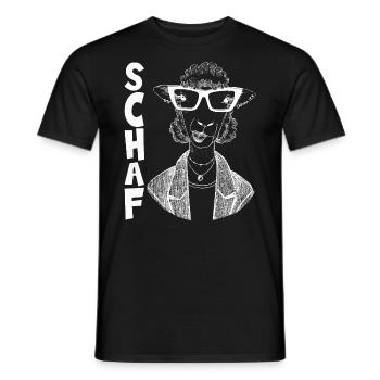 Schafe braucht der Schäfer, lustiges Schaf - Männer T-Shirt - Schwarz - Vorne - AI Model Male 178 light (178cm)