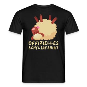 Schafshirt zum Schlafen, Schaf - Männer T-Shirt - Schwarz - Vorne - AI Model Male 178 light (178cm)