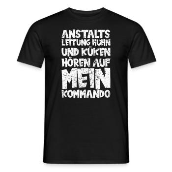 Anstaltsleitung, Huhn und Küken hören aus - Männer T-Shirt - Schwarz - Vorne - AI Model Male 178 light (178cm)