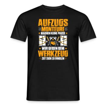 Elevator Fitter Elevator Mechanic Elevator Mechanic - Men's T-Shirt - black - Front - AI Model Male 178 light (178cm)