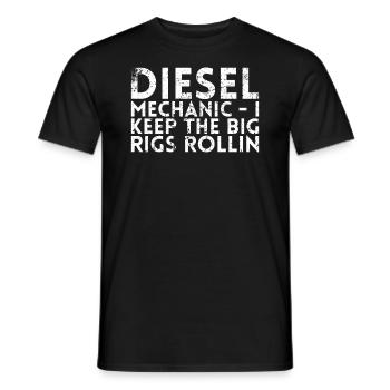 Dieselmechaniker, Für Den Ich Die Big Rigs Am - Männer T-Shirt - Schwarz - Vorne - AI Model Male 178 light (178cm)