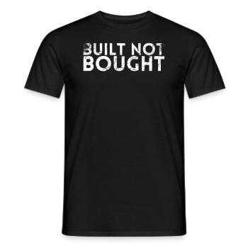 Conception construite, non achetée pour les mécaniciens - T-shirt homme - noir - Devant - AI Model Male 178 light (178cm)
