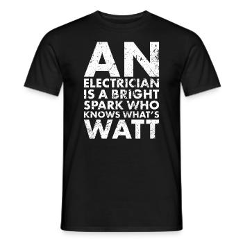 Ein Elektriker Ist Ein Heller Funke Für Lineman - Männer T-Shirt - Schwarz - Vorne - AI Model Male 178 light (178cm)