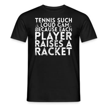 Le tennis est un jeu si bruyant parce que chaque joueur pour - T-shirt homme - noir - Devant - AI Model Male 178 light (178cm)