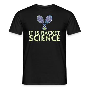 C’est la conception de la science de la raquette pour les joueurs de tennis - T-shirt homme - noir - Devant - AI Model Male 178 light (178cm)