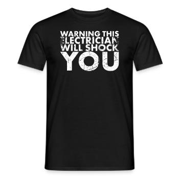 Warnung: Dieser Elektriker Wird Für Lineman Und - Männer T-Shirt - Schwarz - Vorne - AI Model Male 178 light (178cm)