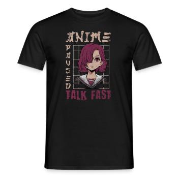 Sakura Haruno Japanese Anime Character - Men's T-Shirt - black - Front - AI Model Male 178 light (178cm)