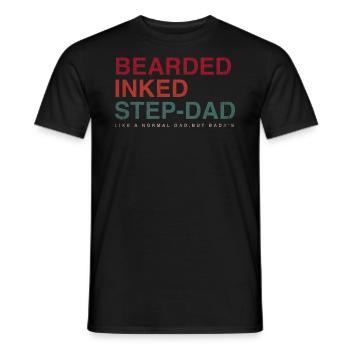 Beau-père Beau-père Beau-père » - T-shirt homme - noir - Devant - AI Model Male 178 light (178cm)