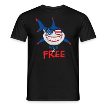Wild And Free Design For The - Men's T-Shirt - black - Front - AI Model Male 178 light (178cm)