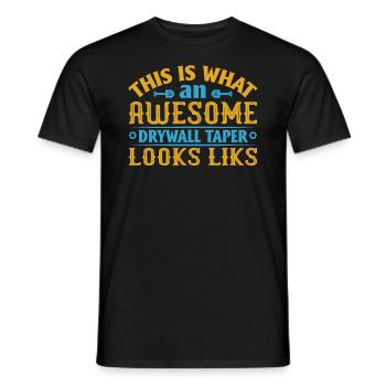 This is what a fantastic drywall cone looks like - Men's T-Shirt - black - Front - AI Model Male 178 light (178cm)