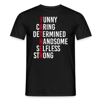 Lustige Fürsorge Entschlossen Gutaussehend - Männer T-Shirt - Schwarz - Vorne - AI Model Male 178 light (178cm)