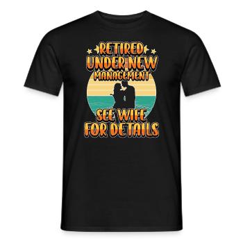 Retirement Men Dad Retiring Party Humor Lovers - Men's T-Shirt - black - Front - AI Model Male 178 light (178cm)