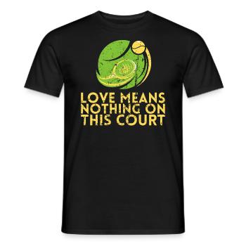 Love means nothing on this square design for - Men's T-Shirt - black - Front - AI Model Male 178 light (178cm)