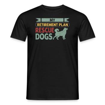 Meine Lieblingsrasse Ist Gerettetes - Männer T-Shirt - Schwarz - Vorne - AI Model Male 178 light (178cm)