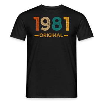1981 ORIGINAL - Männer T-Shirt - Schwarz - Vorne - AI Model Male 178 light (178cm)