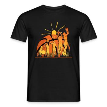 Basketball Sport Evolution BBall - Men's T-Shirt - black - Front - AI Model Male 178 light (178cm)