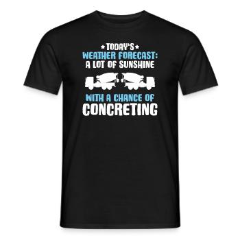 Concrete builder Reinforced concrete builder Concrete Worker - Men's T-Shirt - black - Front - AI Model Male 178 light (178cm)