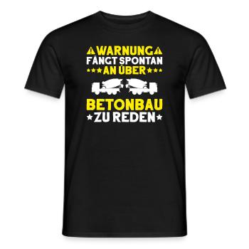 Betonbauer Stahlbetonbauer Concrete Worker - Männer T-Shirt - Schwarz - Vorne - AI Model Male 178 light (178cm)