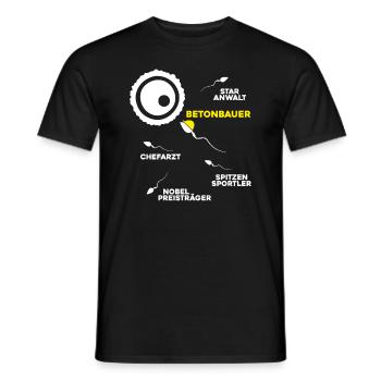 Betonbauer Stahlbetonbauer Concrete Worker - Männer T-Shirt - Schwarz - Vorne - AI Model Male 178 light (178cm)