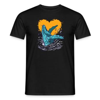 Wal-liebe-ozean-tier - Männer T-Shirt - Schwarz - Vorne - AI Model Male 178 light (178cm)