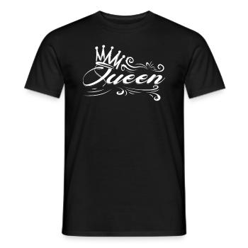 Awesome camping queen crown - Men's T-Shirt - black - Front - AI Model Male 178 light (178cm)