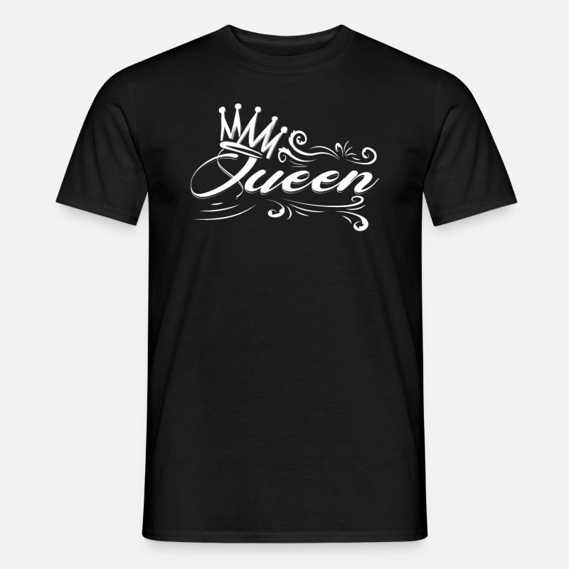Awesome camping queen crown - Men's T-Shirt - black