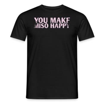 They Make Miso Happy Marriage Design For The - Men's T-Shirt - black - Front - AI Model Male 178 light (178cm)