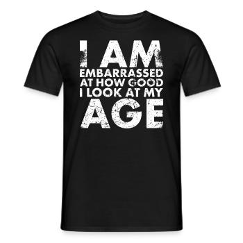 I'm embarrassed at how well I use my for grow - Men's T-Shirt - black - Front - AI Model Male 178 light (178cm)