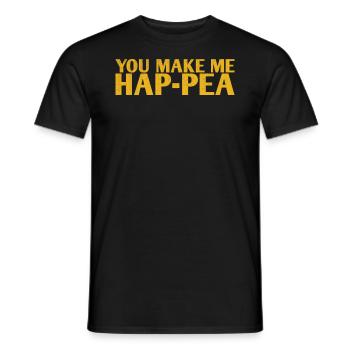 Ils me font Hap-pea-marriage-design pour la mariée - T-shirt homme - noir - Devant - AI Model Male 178 light (178cm)