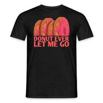 Donut ever let me go, wedding design for - Men's T-Shirt - black - Front - AI Model Male 178 light (178cm)