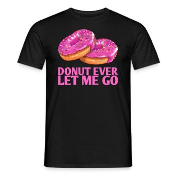 Donut ever let me go, wedding design for - Men's T-Shirt - black - Front - AI Model Male 178 light (178cm)