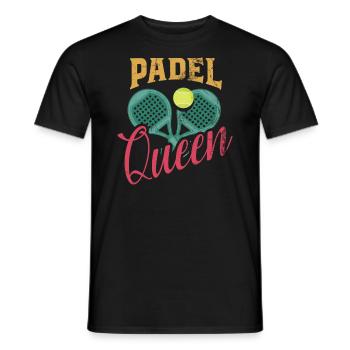 Padel Queen Padelschläger Ball Design Für Padel - Männer T-Shirt - Schwarz - Vorne - AI Model Male 178 light (178cm)