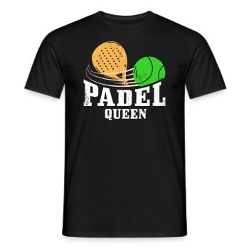 Padel Queen Padelschläger Ball Design Für Padel - Männer T-Shirt - Schwarz - Vorne - AI Model Male 178 light (178cm)