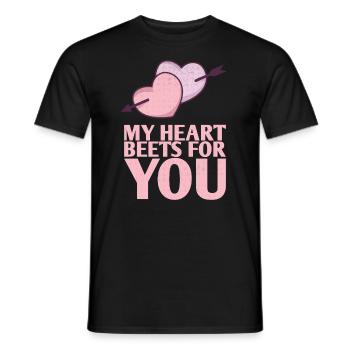 Mes betteraves de cœur pour vous Conception de mariage pour la mariée - T-shirt homme - noir - Devant - AI Model Male 178 light (178cm)