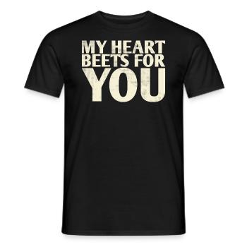 Mes betteraves de cœur pour vous Conception de mariage pour la mariée - T-shirt homme - noir - Devant - AI Model Male 178 light (178cm)