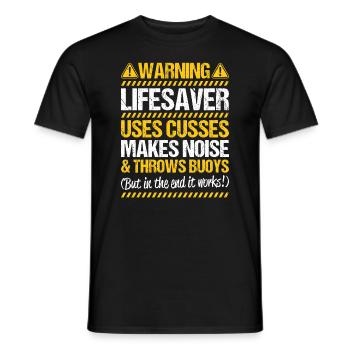 Sauveteur sauvetage aquatique sauveteur - T-shirt homme - noir - Devant - AI Model Male 178 light (178cm)