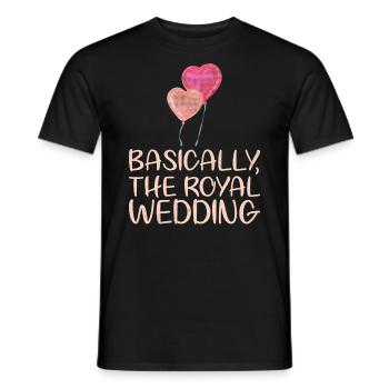 Basically the design for the royal - Men's T-Shirt - black - Front - AI Model Male 178 light (178cm)