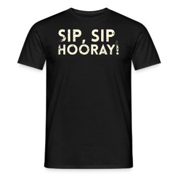 Sip Sip Hurra Marriage Draft For Bridal Groom - Men's T-Shirt - black - Front - AI Model Male 178 light (178cm)