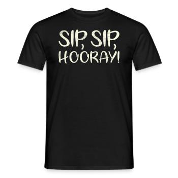 Sip Sip Hurra Marriage Draft For Bridal Groom - Men's T-Shirt - black - Front - AI Model Male 178 light (178cm)