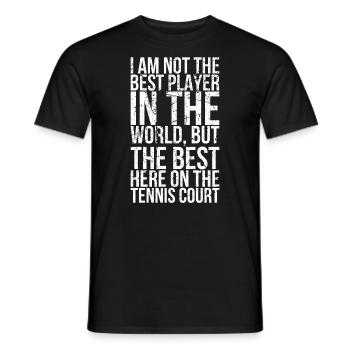 Je ne suis pas le meilleur joueur du monde, mais le - T-shirt homme - noir - Devant - AI Model Male 178 light (178cm)