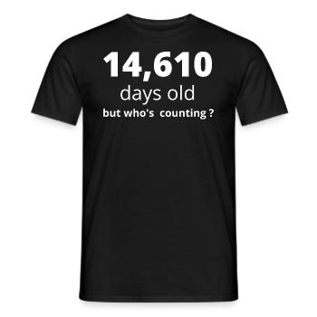 40. Geburtstag - Männer T-Shirt - Schwarz - Vorne - AI Model Male 178 light (178cm)