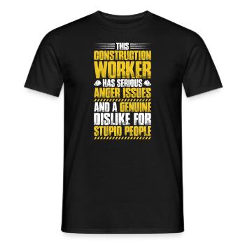 Bauarbeiter Baustelle Bauhandwerk Bauberuf Maurer - Männer T-Shirt - Schwarz - Vorne - AI Model Male 178 light (178cm)