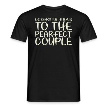 Herzlichen Glückwunsch An Den Pear-fect Für Die - Männer T-Shirt - Schwarz - Vorne - AI Model Male 178 light (178cm)