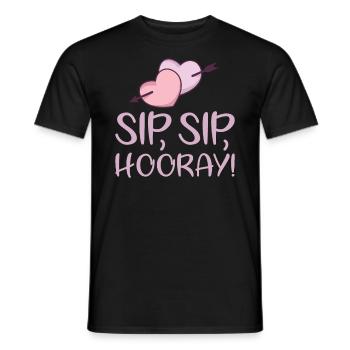 Sip Sip Hurra Marriage Draft For Bridal Groom - Men's T-Shirt - black - Front - AI Model Male 178 light (178cm)