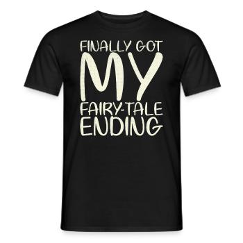 Enfin mon conte de fées-fin-mariage-design - T-shirt homme - noir - Devant - AI Model Male 178 light (178cm)