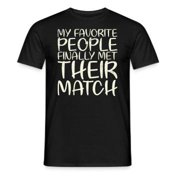 My favorite people have finally settled for the - Men's T-Shirt - black - Front - AI Model Male 178 light (178cm)